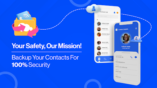 Android application Contacts Backup & Transfer App screenshort