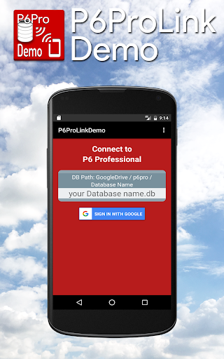 Android application P6ProLinkDemo screenshort