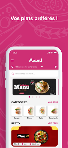 Android application Miam! screenshort