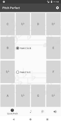 Android application Pitch Perfect (Pitch Pipe) screenshort