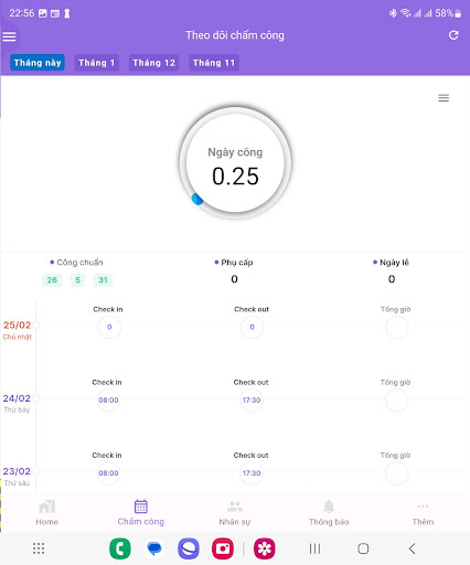 DVTech-HRM Mobile  Chấm công