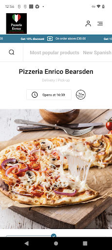 Android application Pizzeria Enrico Bearsden screenshort