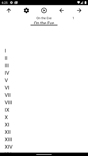 Android application Book, On the Eve screenshort