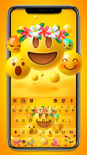 Android application iEmoji Gravity Keyboard Backgr screenshort