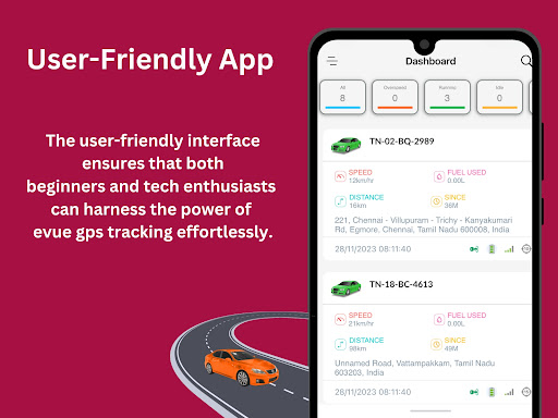 Android application Evue Gps Tracking screenshort
