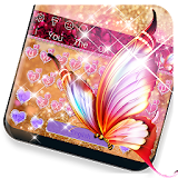 Glitter Sparkling Butterfly Keyboard icon