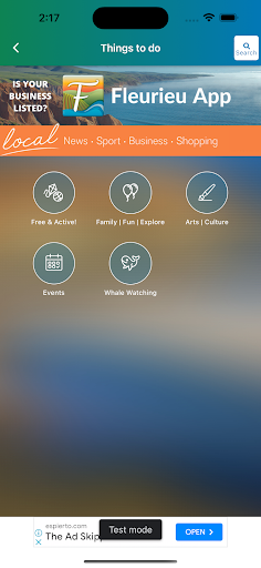 The Fleurieu App Screen 3