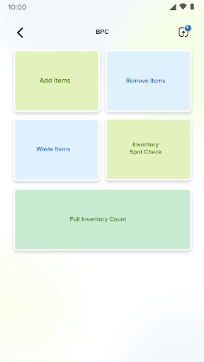 Android application Breakroom Provisions Inventory screenshort