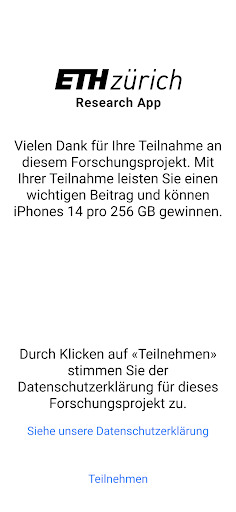 Android application ETH Research App screenshort