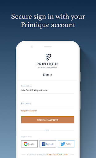 Android application Printique Photos screenshort