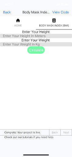Android application Body Mass Index [BMI] Finder screenshort