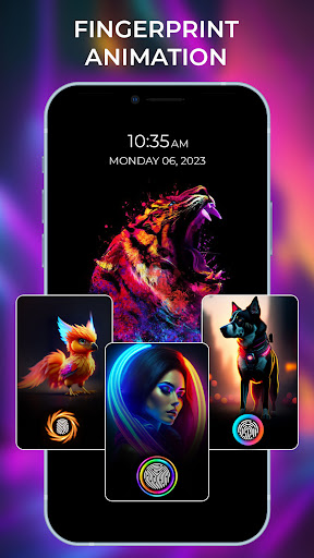 Android application Fingerprint Animation Screen screenshort
