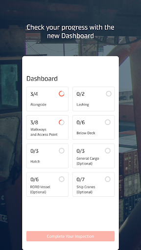 Android application APMT Vessel Inspection screenshort