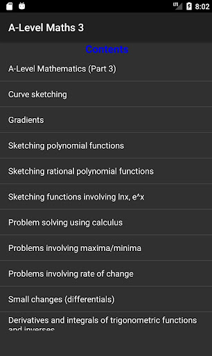 A-Level Mathematics (Part 3) Screen 2