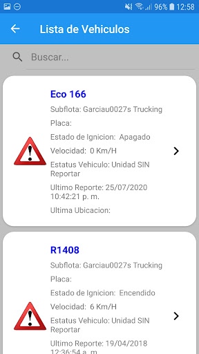 SatelTrack Real Time Tracking Screen 2
