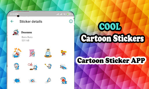 Android application Doeamon Stickerapp screenshort