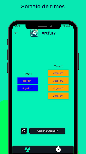 Artfut7 - Sorteio de times Screen 2