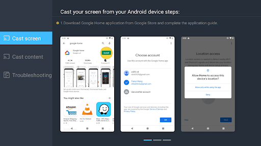 Android application How To Cast screenshort