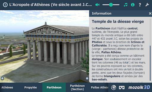 L'acropole d'Athènes en 3D Capture d'Écran de l'Application Android 3