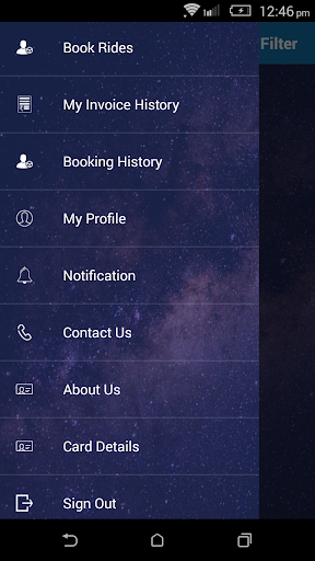 WTI Cab Booking Screen 3
