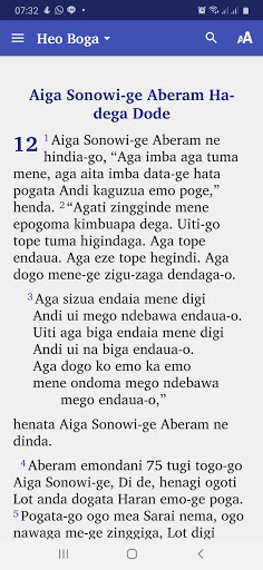 Android application Alkitab Bahasa Moni screenshort
