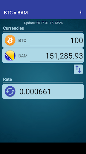 Android application Bitcoin x Bosnian Conv. Mark screenshort