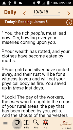 Android application Bible Underground screenshort
