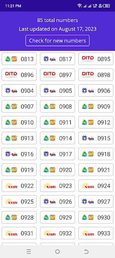 Android application Telco Prefix PH screenshort