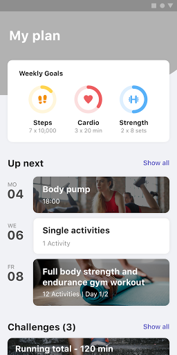 Android application Ghent Fit screenshort