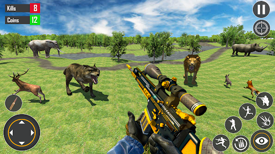 Animal hunting games with car
