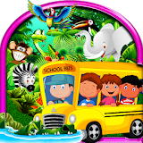 Kids school trip Zoo icon