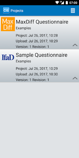 Android application mobile CIS screenshort