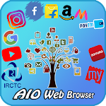 Cover Image of डाउनलोड AIO Web Browser 2021 - All in one fast UI surfing Aio shopping USA leading online 28.11.96.102 APK