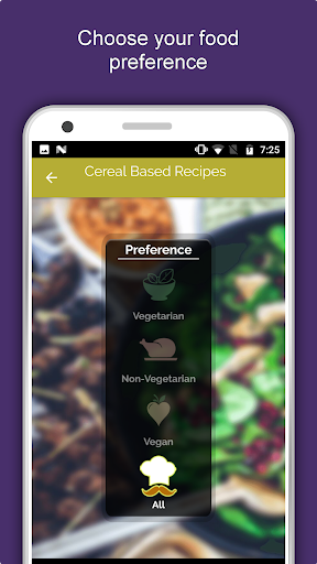 Android application Cereal Food Breakfast Recipes screenshort