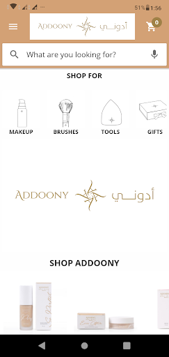 Android application Addoony Cosmetics screenshort