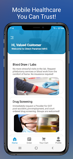 Direct Paramed Customer Screen 2
