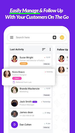 Android application LEADer CRM Leads Sales Tracker screenshort