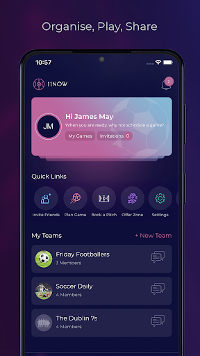 Android application 11Now - Plan Football Games screenshort