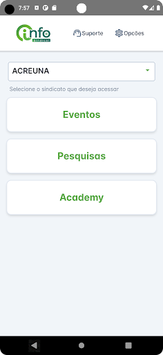 Android application InfoSindical screenshort