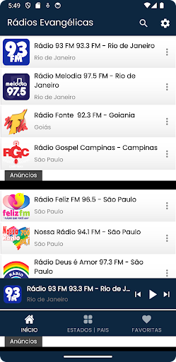 Android application Rádios Gospel Evangélicas screenshort