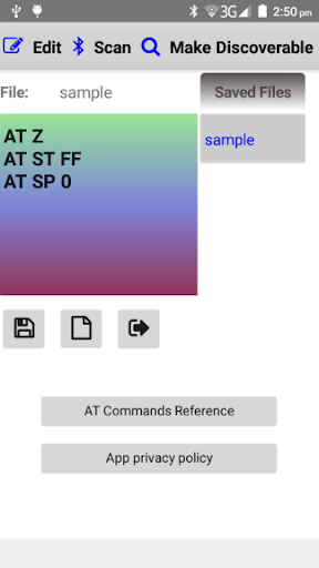 Android application OBDII Terminal screenshort