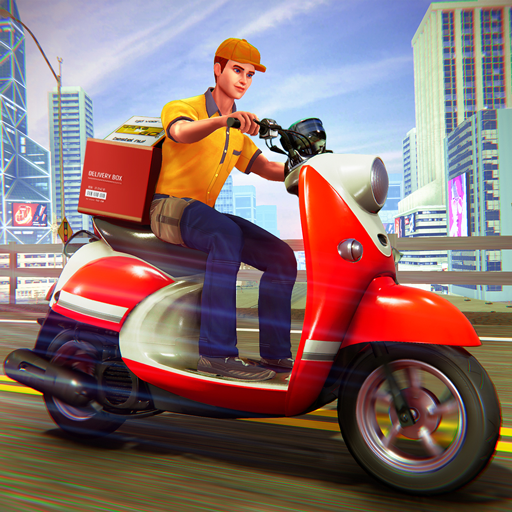 Food Delivery Boy Bike Game 3D Logo