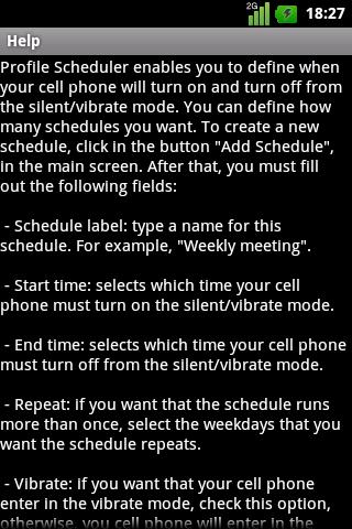 Silence Scheduler Screen 3