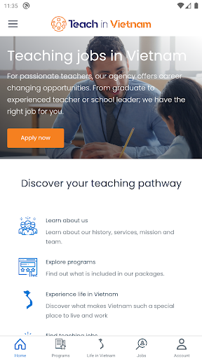 Android application Teach in Vietnam screenshort
