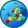 Europe map icon