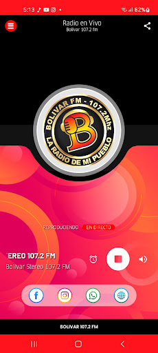 Android application Bolívar Stereo 107.2 FM screenshort