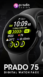 PRADO 75 Digital Watch Face - Screenshot Image