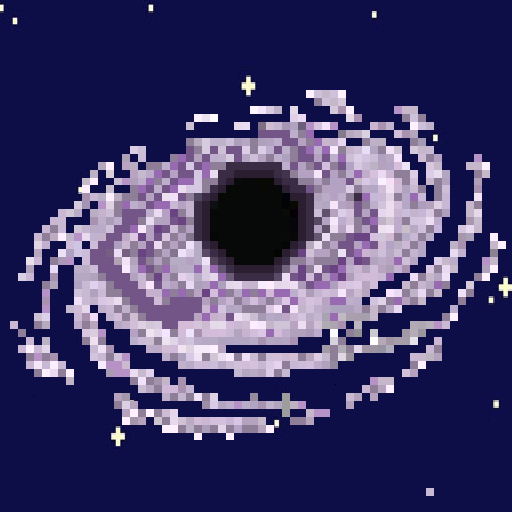black hole eater arcade game logo