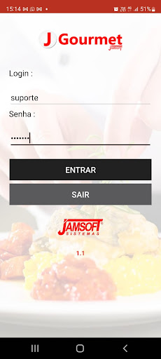 Android application JGourmet - Garçons screenshort