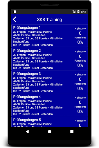 SKS Trainer (mit Werbebanner) Screen 3